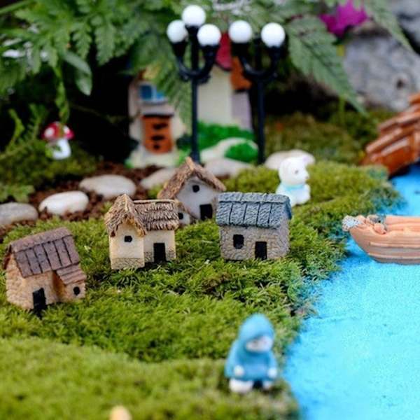10 stk hus miniature figur harpiks dukkehuse 1 1 1