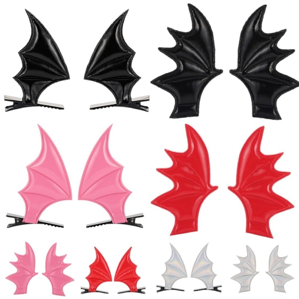 3 paria Halloween-hiusneulat Devil Ears -pääpanta MUSTA 01 01 black 01-01