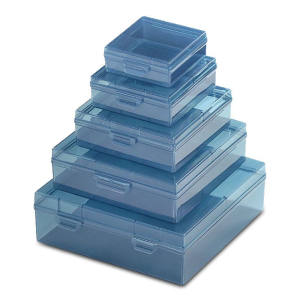 Förvaringslåda Smycken Pärlor Behållare BLÅ 100X100X35MM Blue 100x100x35mm