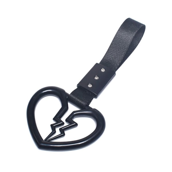 Dragring Brutna hjärtformade band SVART black