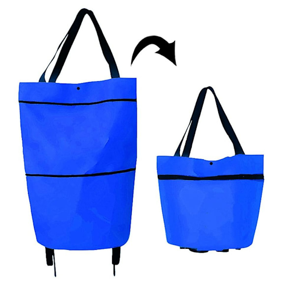 Vikbar kundvagn 2 i 1 BLÅ blue