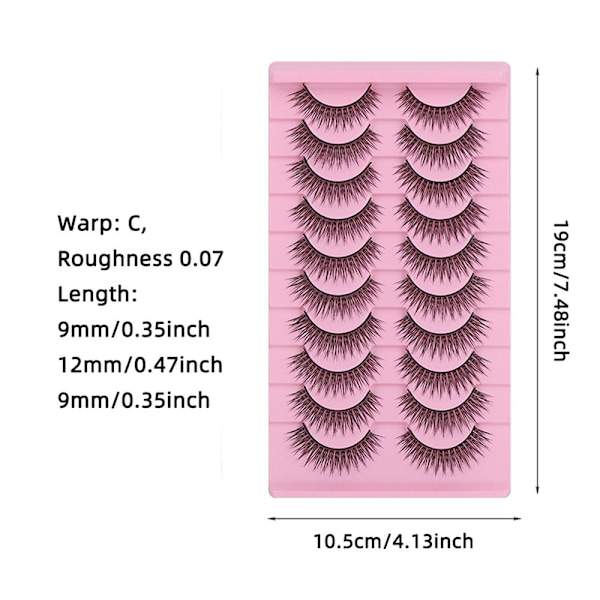 10 paria tekoripsiä Manga ripset HH20-B-1 HH20-B-1 HH20-B-1