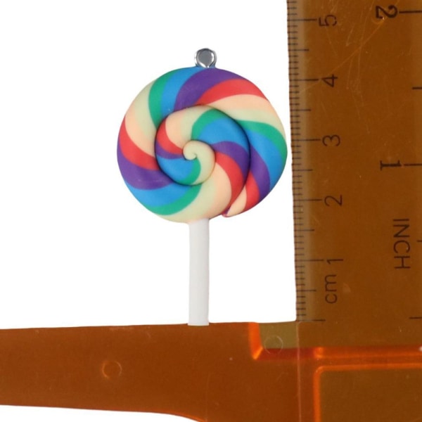 Färgglad Lollipop Charm Lollipop Charm Polymer Clay