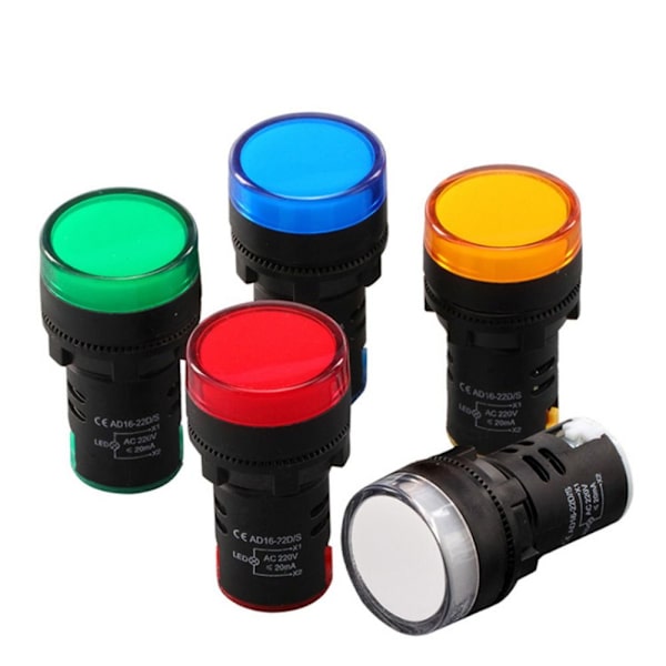 LED Indikator Pilot Lys Signal Lampe HVID 380V 380V white 380V-380V