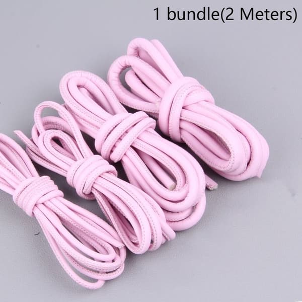 2 meter læderreb Håndlavet snor PINK pink