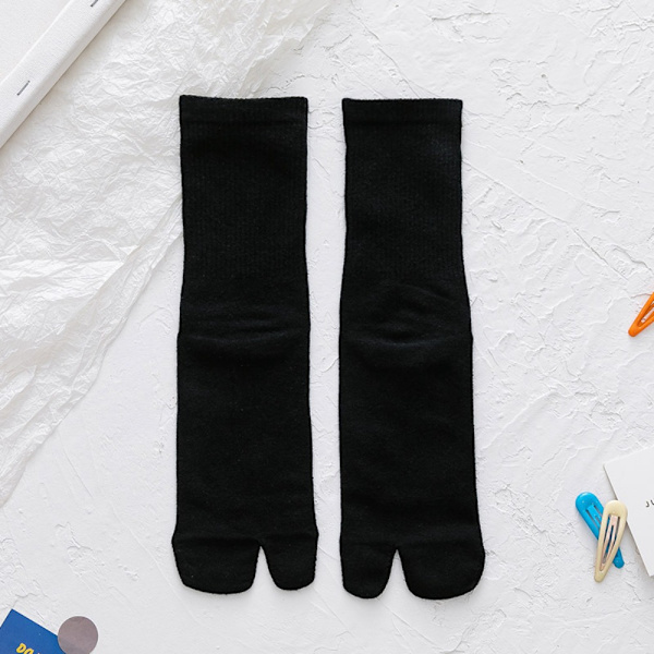 Split Toe Socks To-Toed Sokker SORT black