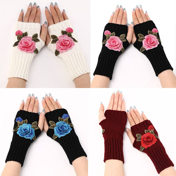 Håndledshandsker Fingerløse handsker SORT&RØD SORT&RØD black&red