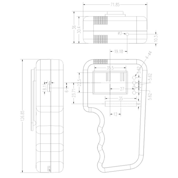 Elektronisen projektilaatikon vedenpitävä cover Projekti 4 4 4