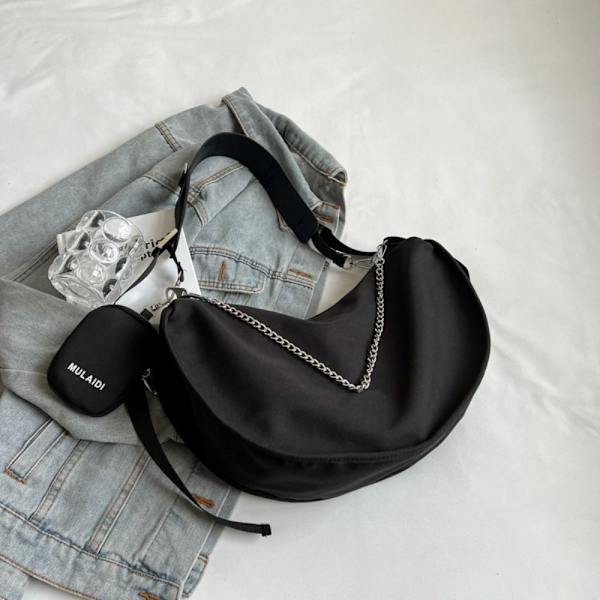Lærredstaske Crossbody-taske SORT Black