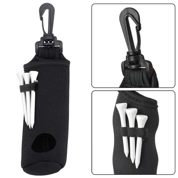 Golf Ball Bag Golf Tees Opbevaring SORT black
