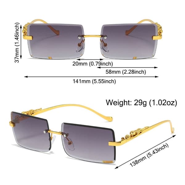 Rektangulära solglasögon Ocean Lens Solglasögon TRANSPARENT Transparent