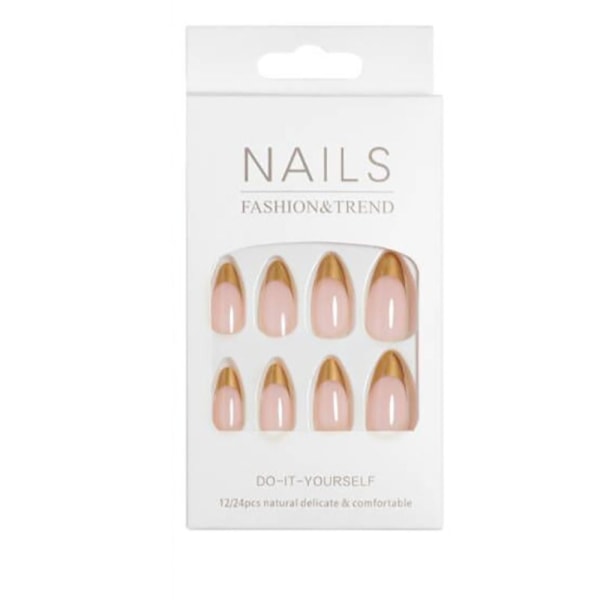 24stk/Eske Fake Nails Mandel Nail French Nails