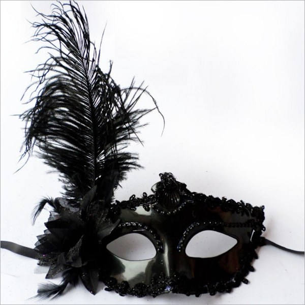 Festmaske Prinsessemaske SORT Black