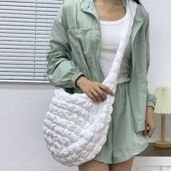 Quiltet mulepose Puffer mulepose LYSEBLÅ Light Blue