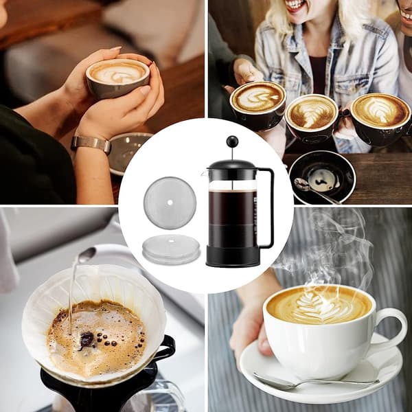 Udskiftningsfilter til stempelkande Kaffe Filter Mesh til stempelkande