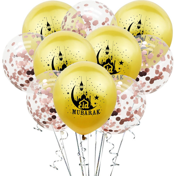 Eid Mubarak Balloner Islam Muslimsk Fest Dekoration 03 03