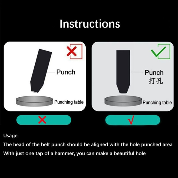 Leather Hole Punch Corn-eye Puncher 4PCS 4PCS 4Pcs