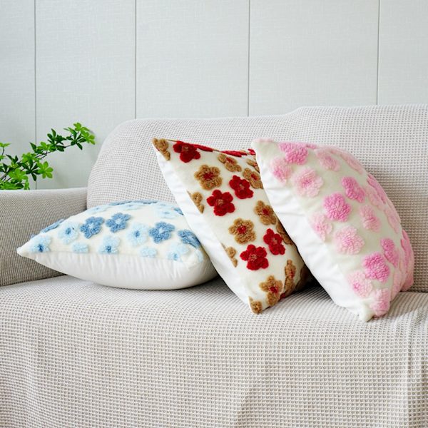 2 kpl kukkaistuttavat tyynynpäälliset Tyynyliina Cover Blue 2pcs-2pcs