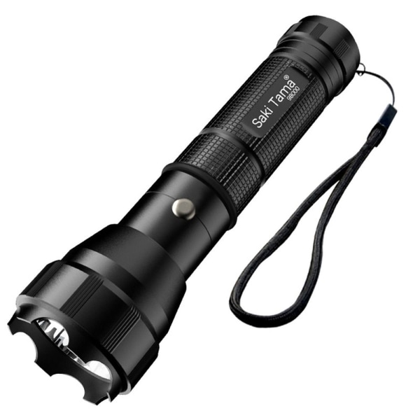 LED lommelygte søgelys SORT Black
