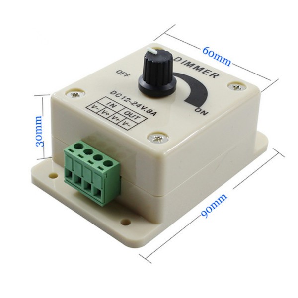 Spenningsregulator Lysstyrke Driver DC PLAST 8A PLAST 8A Plastic 8A