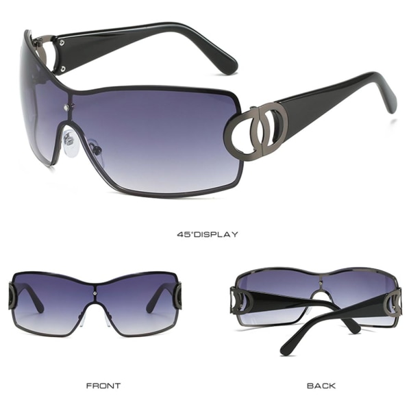 Solbriller for kvinner Y2K Solbriller HVIT White