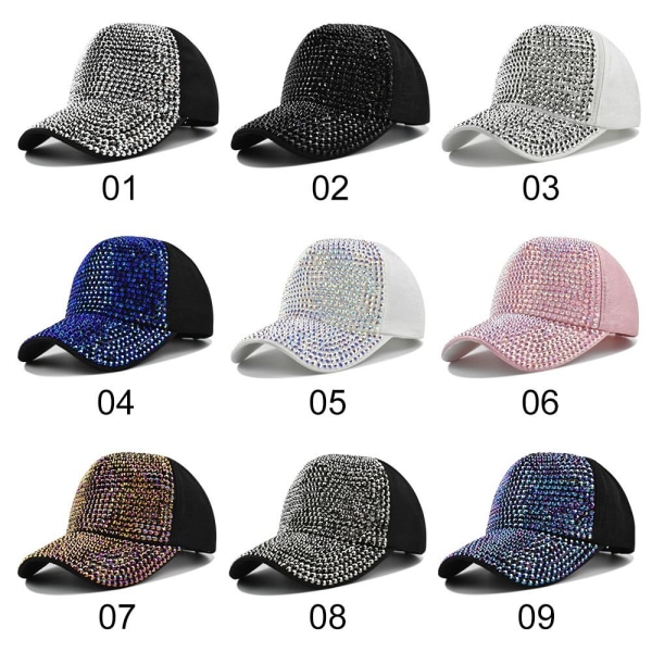 Rhinestones Baseball Caps Shiny Pailletter Cap 07 07 07