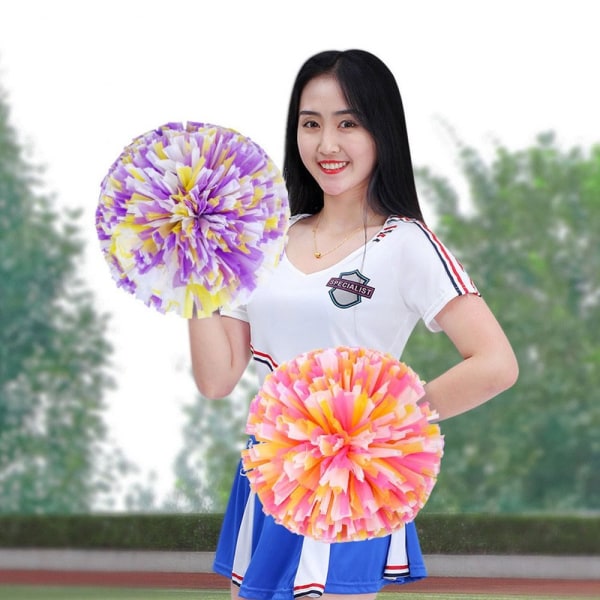 1 par Cheerleader pompoms Cheerleading Cheering Ball ROSA&VIT Pink&White