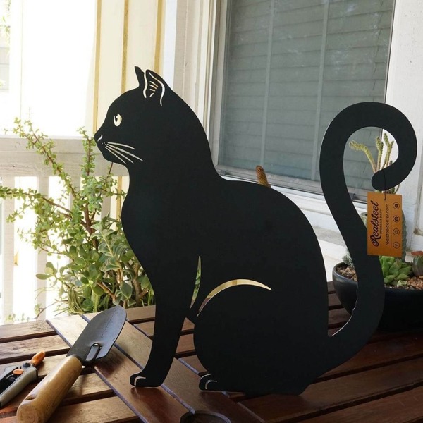 Kattmetallstatuer Hagepynt C C C