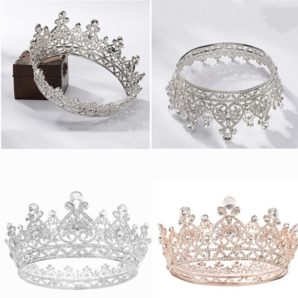 Crystal Crown Bride Queen Crown ROSE GULL rose gold