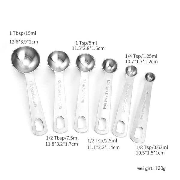 Mätskedar Set Graderad Mätsked 6pcs