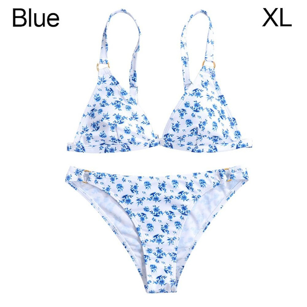 Baddräkt Split Badkläder BLÅ XL blue XL
