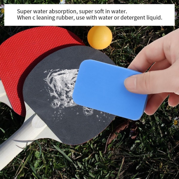 Rengjøringssvamp Bordtennis Paddle Ping Pong Racket Cleaner 3PCS