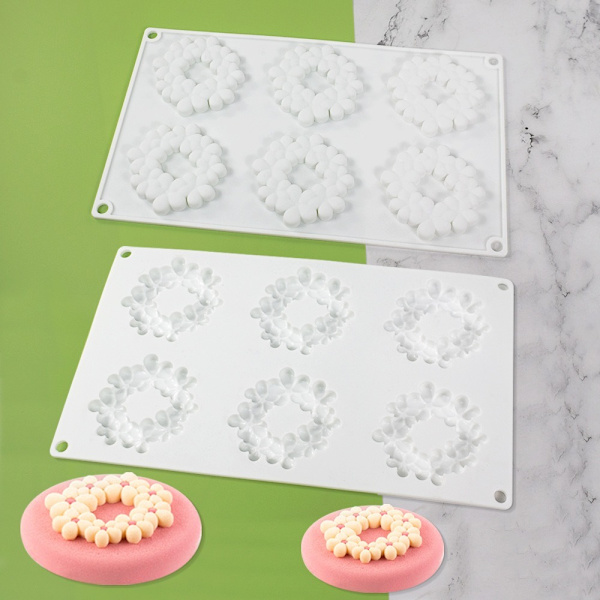 3D-kukkakoriste silikoni mold 03 03 03