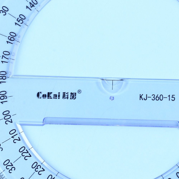 3 stk 360° vinkelmåler Svingarm Vinkellineal Math Circle 3