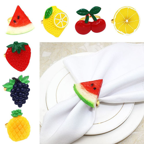 Frugt Servietringe Servietholdere CITRONSKIVA CITRONESKIVE Lemon Slice