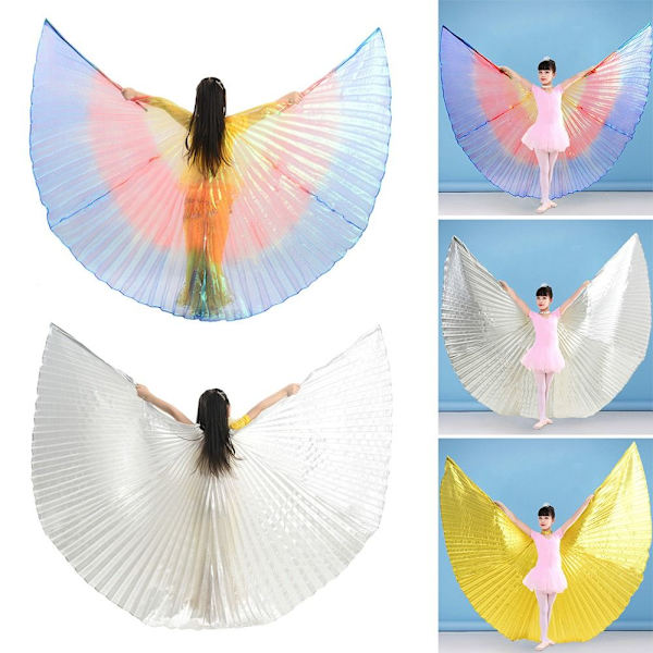 Belly Dance Wings Isis Wings SILVER EJ ÖPPEN EJ ÖPPEN Silver Not Open-Not Open