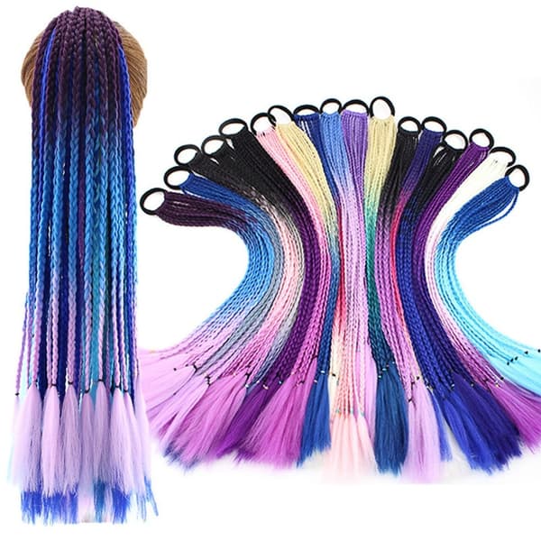 Värillinen Pigtail Ponytail Twist Braid -hiusköysi 9 9 9