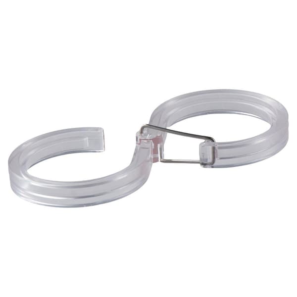 16 st Duschdraperikrokar Ringar Duschdraperikrokar i plast transparent