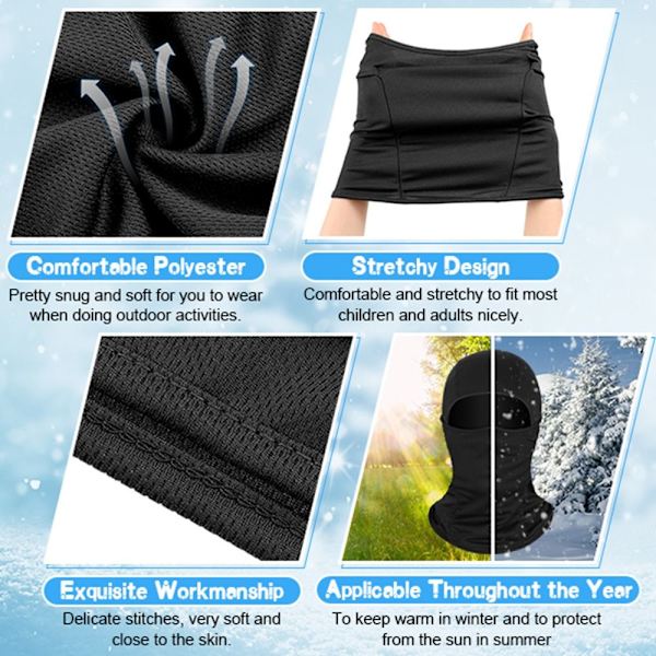 Full Face Cap Cykling Balaclava SORT black