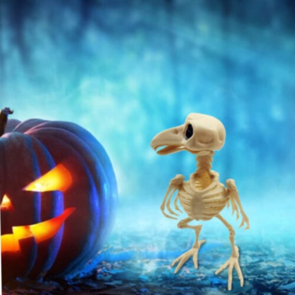 Halloween bevegelig skjelettdyr Falsk skjelett Kråke crow