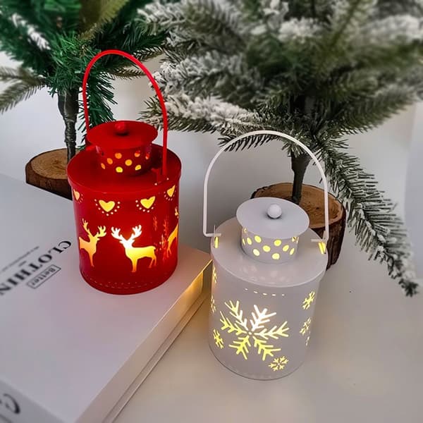Julelys Led Vindlampe RØD Red