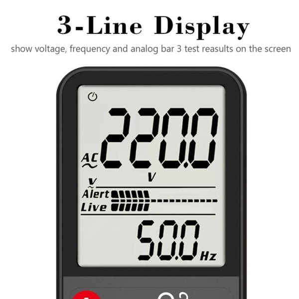 Digital Smart Multimeter Spänningsdetektor Multi Tester Mätare ADMS7