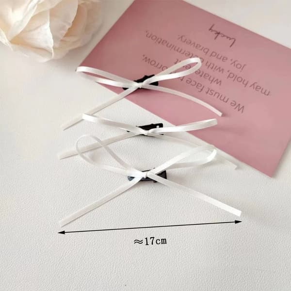 Bowknot Hårklämmor Rosett Hårnål VIT 2ST 2ST White 2pcs-2pcs