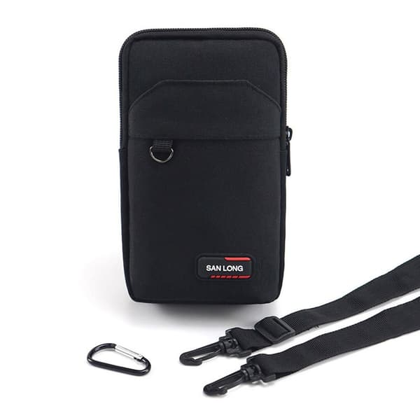 Taljetaske Talje Fanny Pack MØRKEGRÅ DOUBLE LAYER DOBBELT LAG dark grey Double Layer-Double Layer