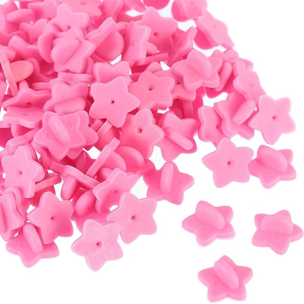 Gummi Pin Ryggar Pin Rygg Stjärnform Star Shape Lapel Pin
