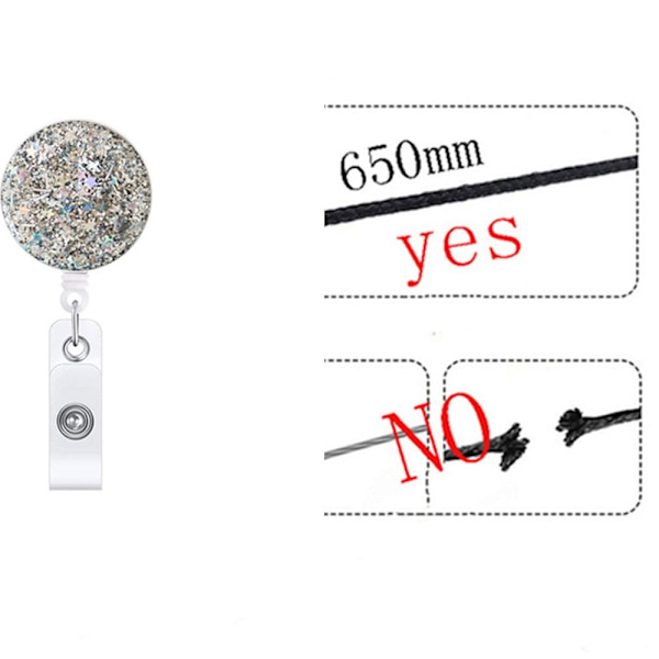 3 Stk Nøglering Badge Holder Badge Reel