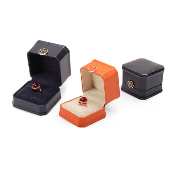 Smyckeskrin Ring Förvaringslåda ORANGE orange
