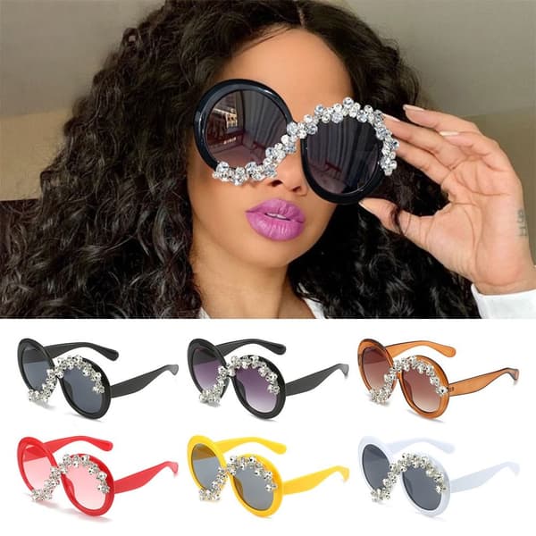 Round Frame Solbriller Y2K Shades WHITE WHITE White