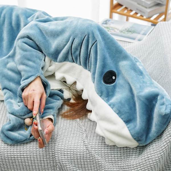 Shark Blanket Bærbart Blanket Shark Sovepose