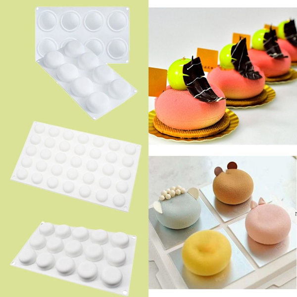 3D puolipallon silikoni mold 35 CAVITY 35 CAVITY 35 Cavity